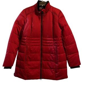 Arctic Expedition Women’s Red Puffer Winter Down Feather Jacket Coat NO HOOD M